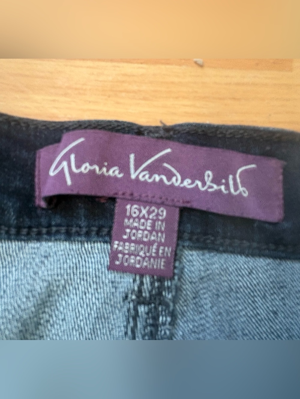 Gloria Vanderbilt Amanda Straight Leg Dark Blue Jeans Sz 16 - Picture 3 of 8